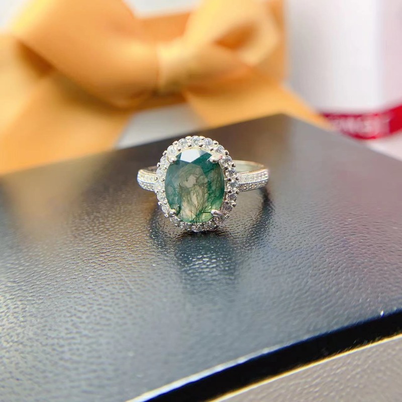Natural Moss Agate Ring Promis - Jewelry Making University review and price