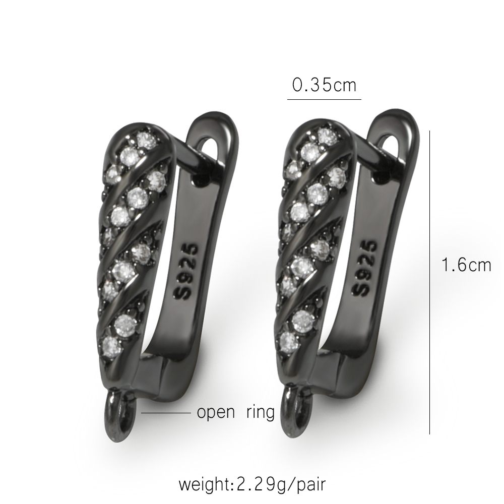 YANASI 1 Pair Gun Black  Brass - Jewelry Making Materials review and price