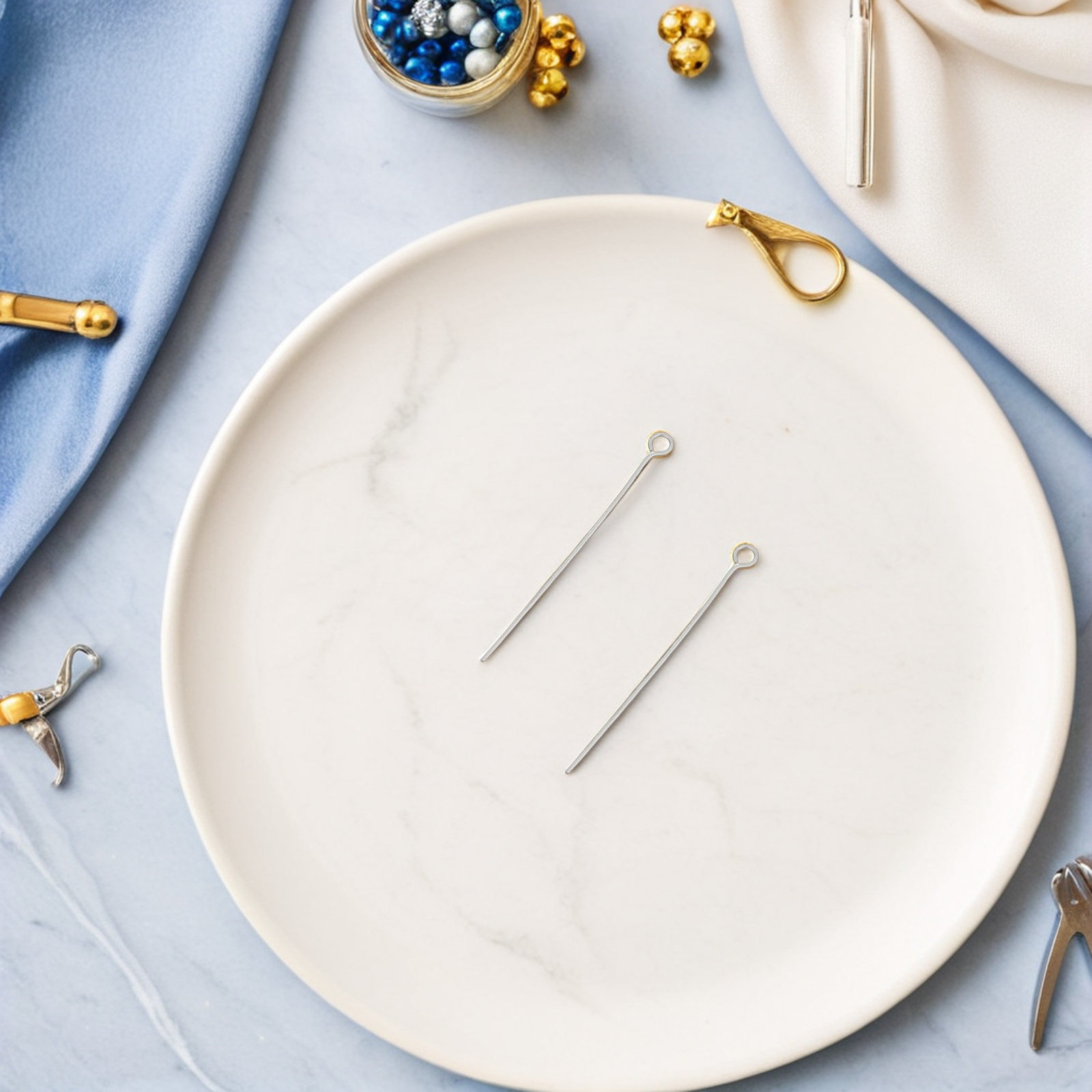 Stainless Steel Eye Pins 300pc - Jewelry Making Head Pins review and price