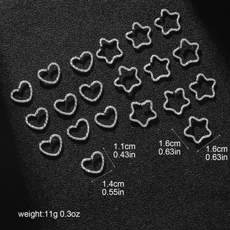 20-30Pcs Star & Love Embossed  - Jewelry Making Knots review and price