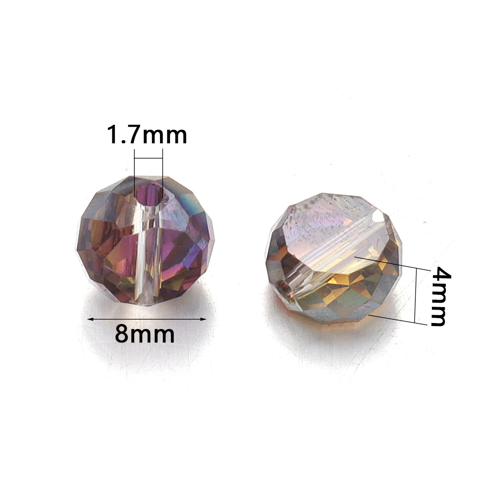 30pcs/lot 8mm Colorful Plated  - Crystal Bead Mix review and price