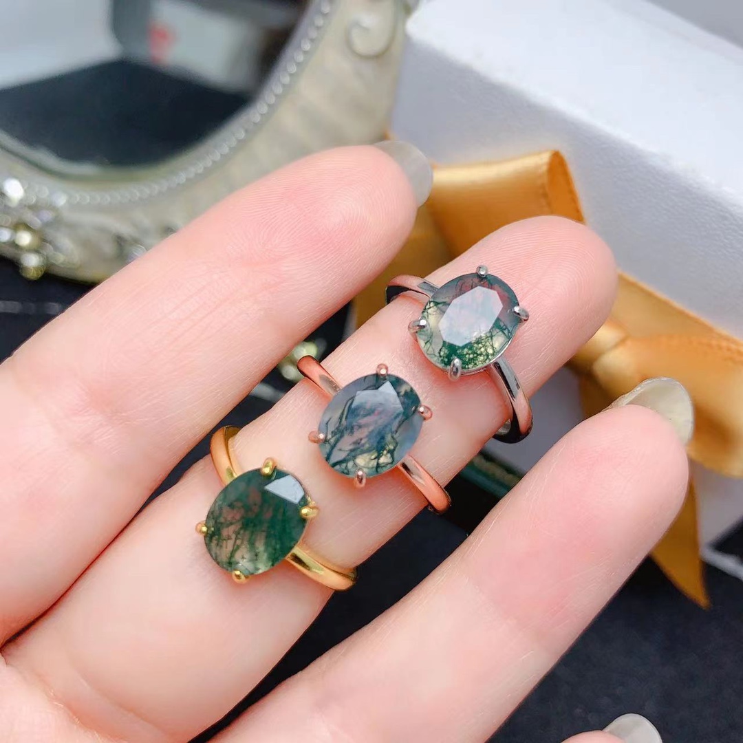 Natural Moss Agate 8x10mm Enga - Jewelry Making University review and price