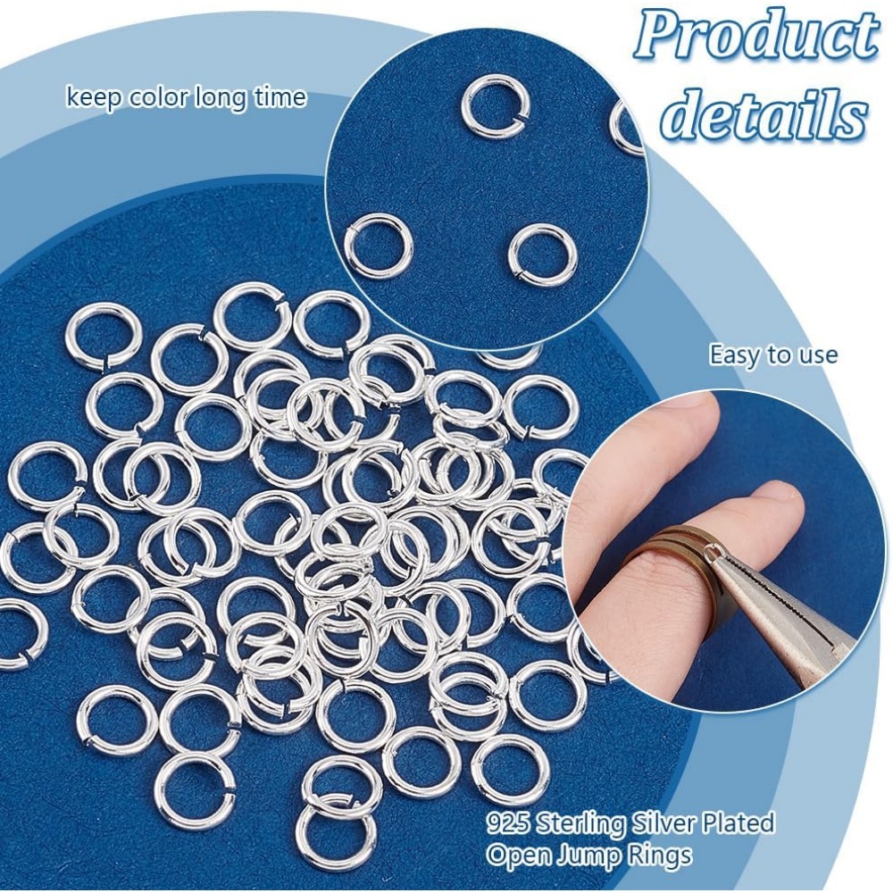 200pcs 925 Sterling Silver Pla - Jewelry Making Silver review and price