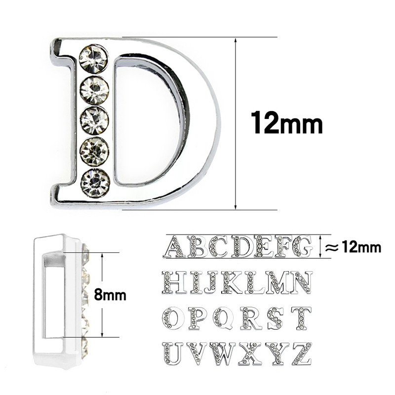 50PC/lot Hole 8MM Slide Letter - Crystal Bead Mix review and price