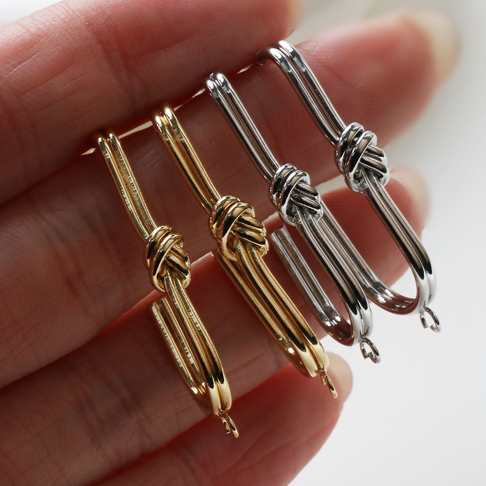 2PCS Dainty U-shaped Knotted E - Jewelry Making Knots review and price