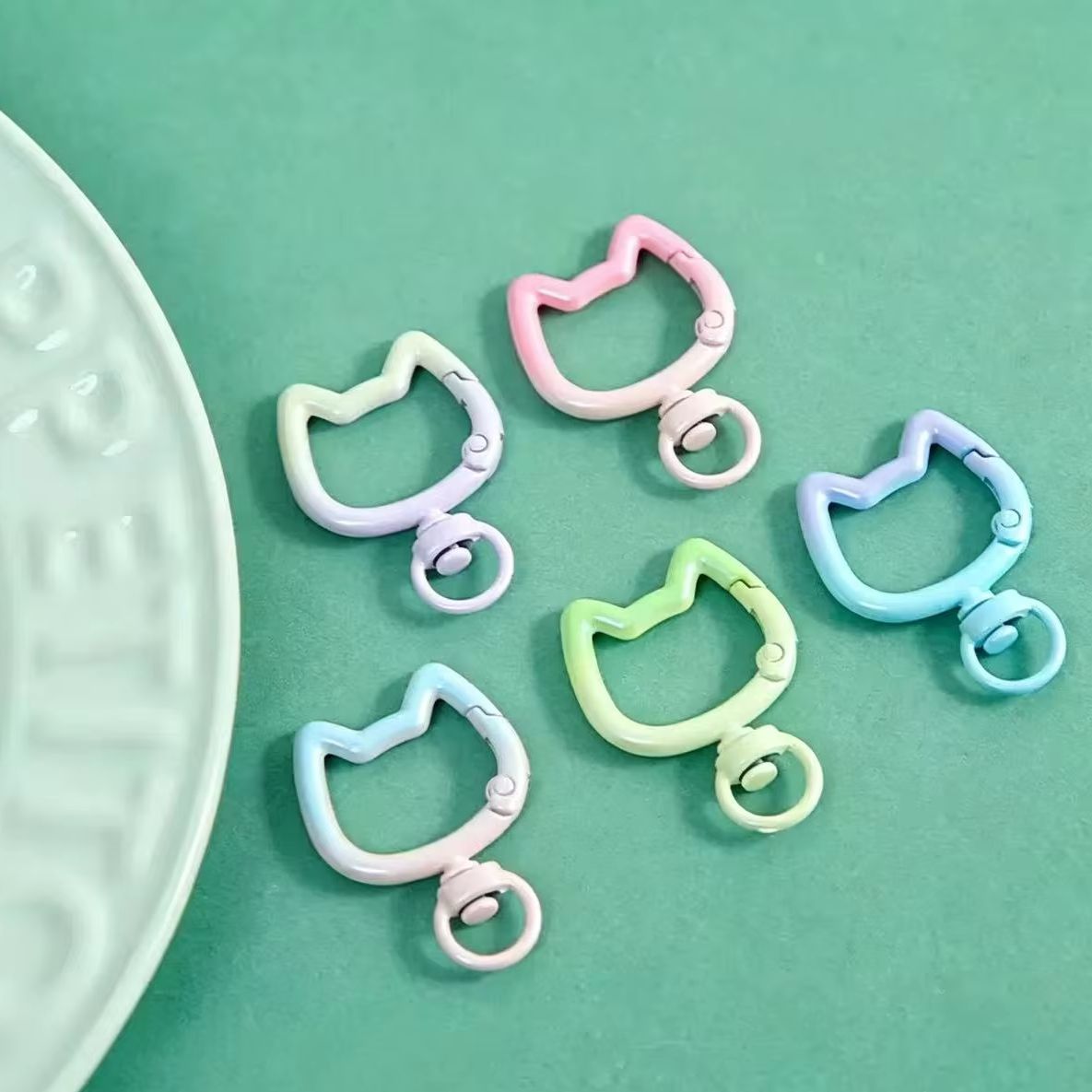 5-10PCS Gradient Cute Cat Clas - Jewelry Making Essentials review and price